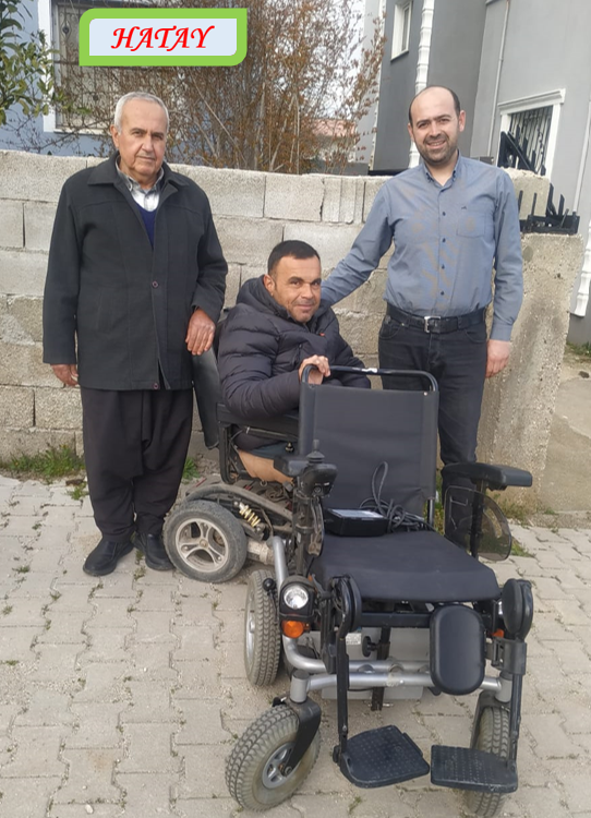 Photos from powered wheelchair distribution events.